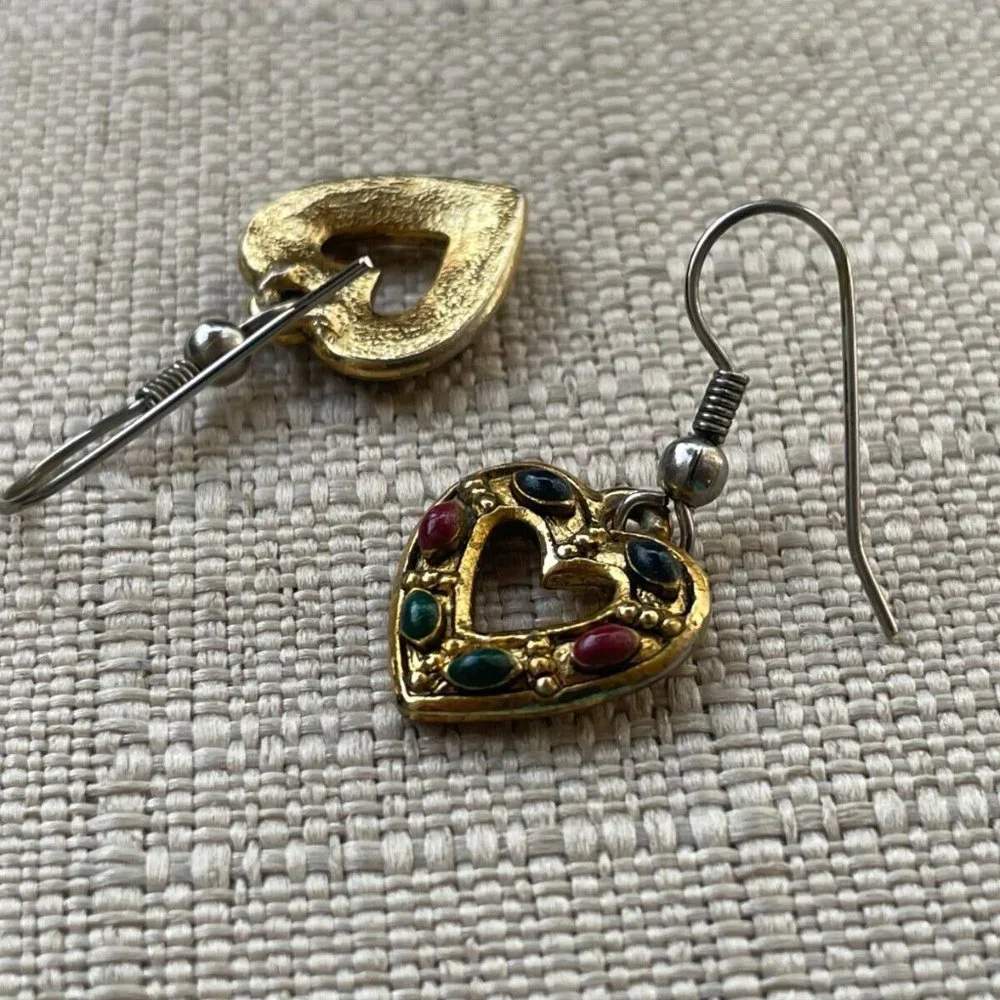 Vintage Earrings Gold Tone Fashion Ear Jewelry Women Earrings - Picture 7 of 10